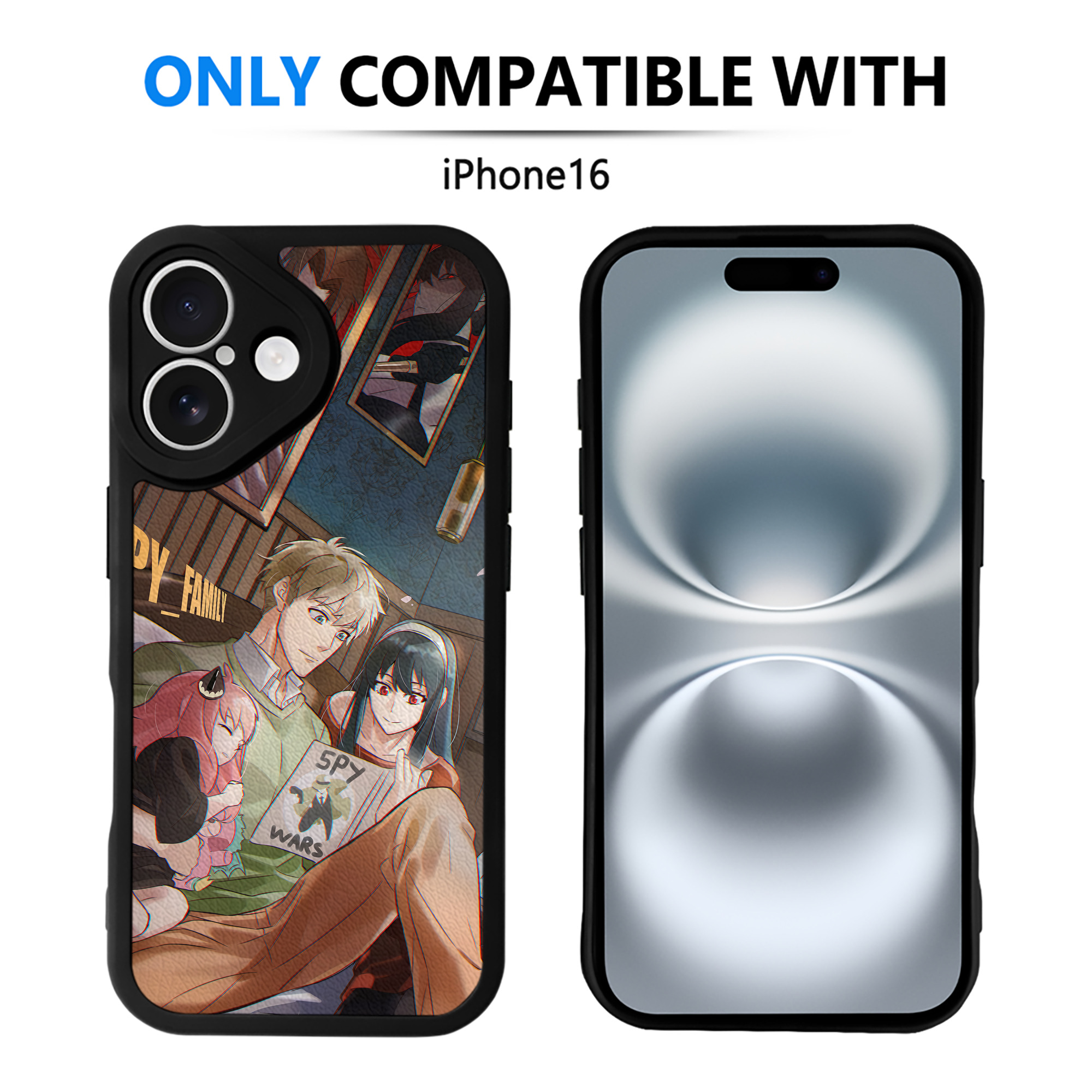 （画像用） SPY×FAMILY间谍家家酒 【iPhone 16シリーズ対応】シリコンスマホケース（レザー調） 材質：シリコン